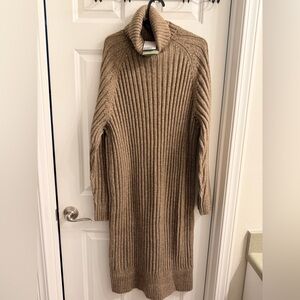 NWT | H&M - Cozy Tan Turtleneck Sweater Dress